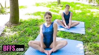 Gymnast girl Katie Kush has a great body but can’t resist sex