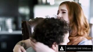 YouTuber’s old house mid-air action with petite redhead Madi Collins