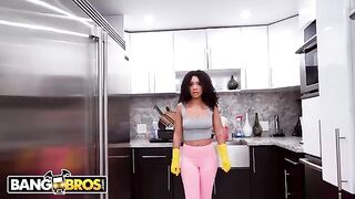 A lovely housekeeper, Lovely Luna, gets fucked by her black master