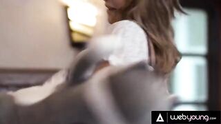 The busty blonde Gabbie Carter gets into a pillow fight
