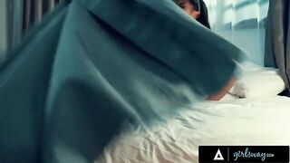 Two nuns engage in passionate scissoring and intimate acts
