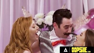 Lauren Phillips and April Olsen fuck with Tommy Pistol in a wild game