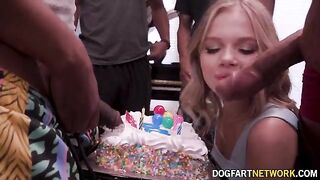 Coco Lovelock received 11 huge black cocks for her birthday