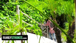 Two playful teens got caught in a compromising situation on 4th of July