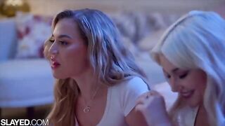 Bestial lesbian sex of voluptuous beauties Skye and Blake