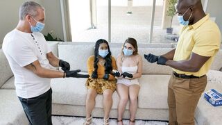 Step daughters Sera Ryder and Alona Bloom get their twats fresh and clean