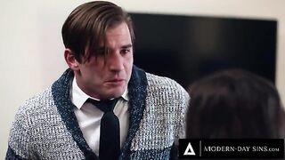 Modern day sins challenge: Guys must control ejaculation with sexy babes Emma, Vanna, and Rocky!