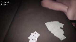 She played cards and got fucked by a hard cock after