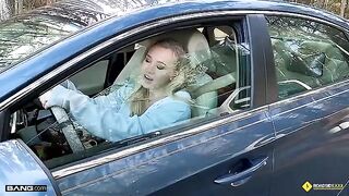 Lucky mechanic fucked busty blonde babe Bailey Brooke on the road