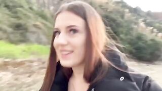 A cute girl got fucked on the beach by her lover