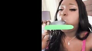 Barbie Crystal replaces all dildos with a guy’s cock in steamy scene