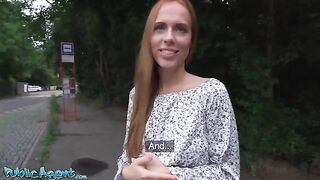 Naughty Natural redhead gets fucked on a tinder date outdoors