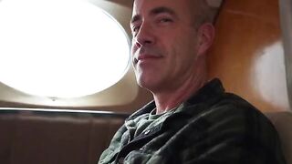 Couple fucked on the plane and made a creampie