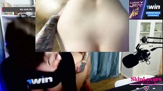 A streamer girl skinloverss gets fucked during a donation stream