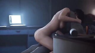Ada Wong trapped and fucked hard in doggy style