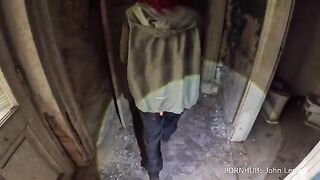 Petite babe explores an abandoned mansion with a thrilling twist!