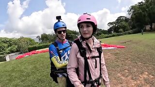 Paragliding in Costa Rica ends with a surprising wet landing