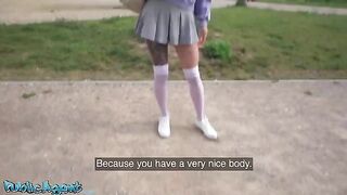 Pervert tourist screwed slim Italian college teen with perfect body for cash