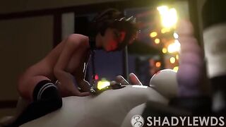 Aunt Cass rides cock of Baymax in a steamy scene