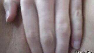 Masturbating with a big dildo in wet pussy