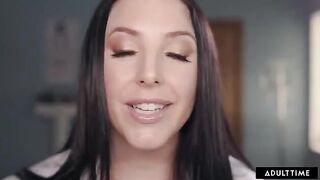 Full body physical exam with curvy doctor Angela White