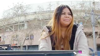 Amateur and fat Latina Yiyi Candy shows her body in public before a hardcore fuck