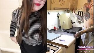 A girl lifted the mood of her boyfriend with a rough sex