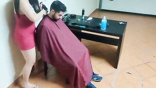 The girl got a stunning haircut, and the MILF couldn’t resist her client