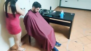 The girl got a stunning haircut, and the MILF couldn’t resist her client
