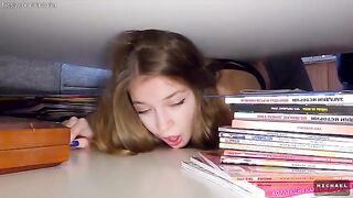 Bored stepbrother and stepsister playing a little roleplay