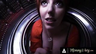 Pervert stepbro and sis save stepmom Lauren Phillips from washing machine