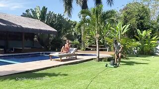 My gardener is worthless, but he pools my husband’s yard