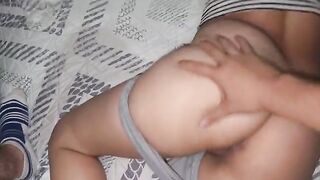 A hot girl saw her man in sexy pajamas, invited him to fuck