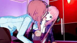 The Best Hentai Threesome with Miku and Nino in 3D Quality