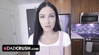 Pervert stepdad took his stepdaughter Mila Monet for a ride, fucked her hard