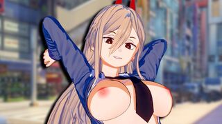 Chainsaw Man Power Hentai in 3D anime style with uncensored action