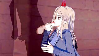 Chainsaw Man Power Hentai in 3D anime style with uncensored action