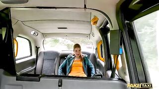Fake Taxi driver gets squirted on by sexy redhead Kira Love
