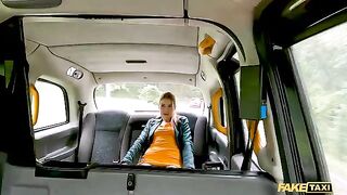 Fake Taxi driver gets squirted on by sexy redhead Kira Love