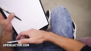 Sporty Latina girl Veronica Leal fucks with a casting agent in an intense session