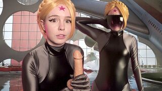 Girl in an atomic heart costume fucks like a slut