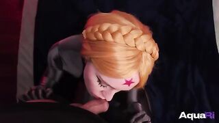 Girl in an atomic heart costume fucks like a slut