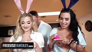 Bunnies Blake Blossom and Sandy Love get fucked on Easter