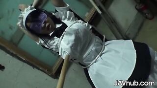 Busty Japanese Yui Satonaka gets her pussy railed by a group of men