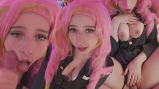 Cute girl Mitsuri Kanroji fucks like a real slut in this exclusive video