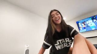 Bouncing on the bed with the sister's best friend, a steamy rebound session