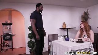 Redhead babe Madison Morgan gets her ass pummeled by Jax Slayer’s BBC