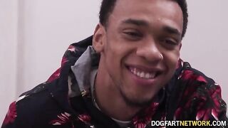 Heather Honey, cute fair-haired girl, fucked by two black guys with huge cocks