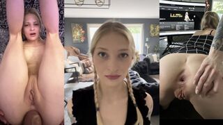 The hottest teen gets her asshole gapped hard