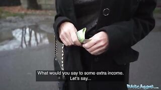 Blonde MILF teacher with an amazing figure gets fucked in public for cash